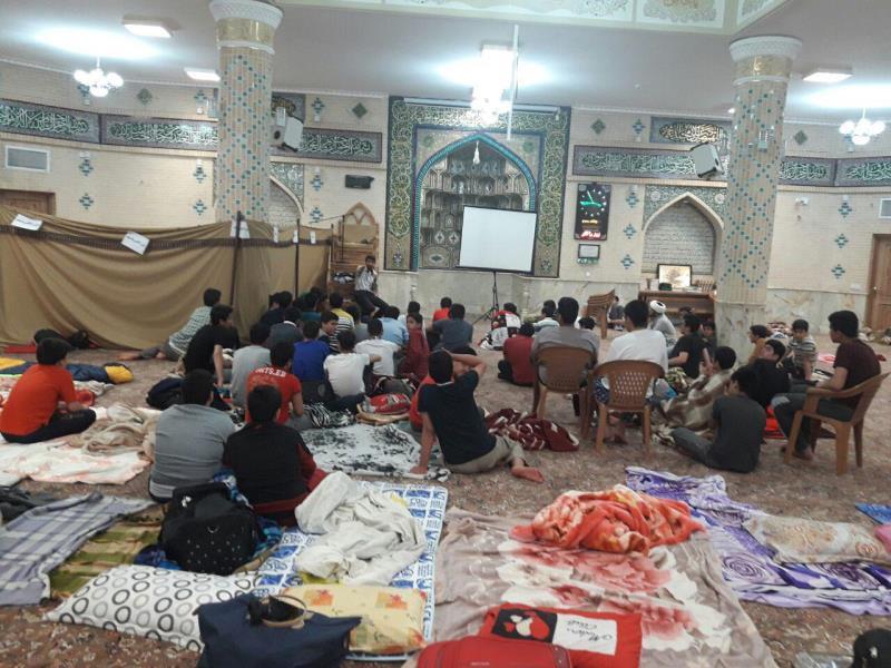 مراسم معنوی اعتکاف دانش آموزی مدرسه